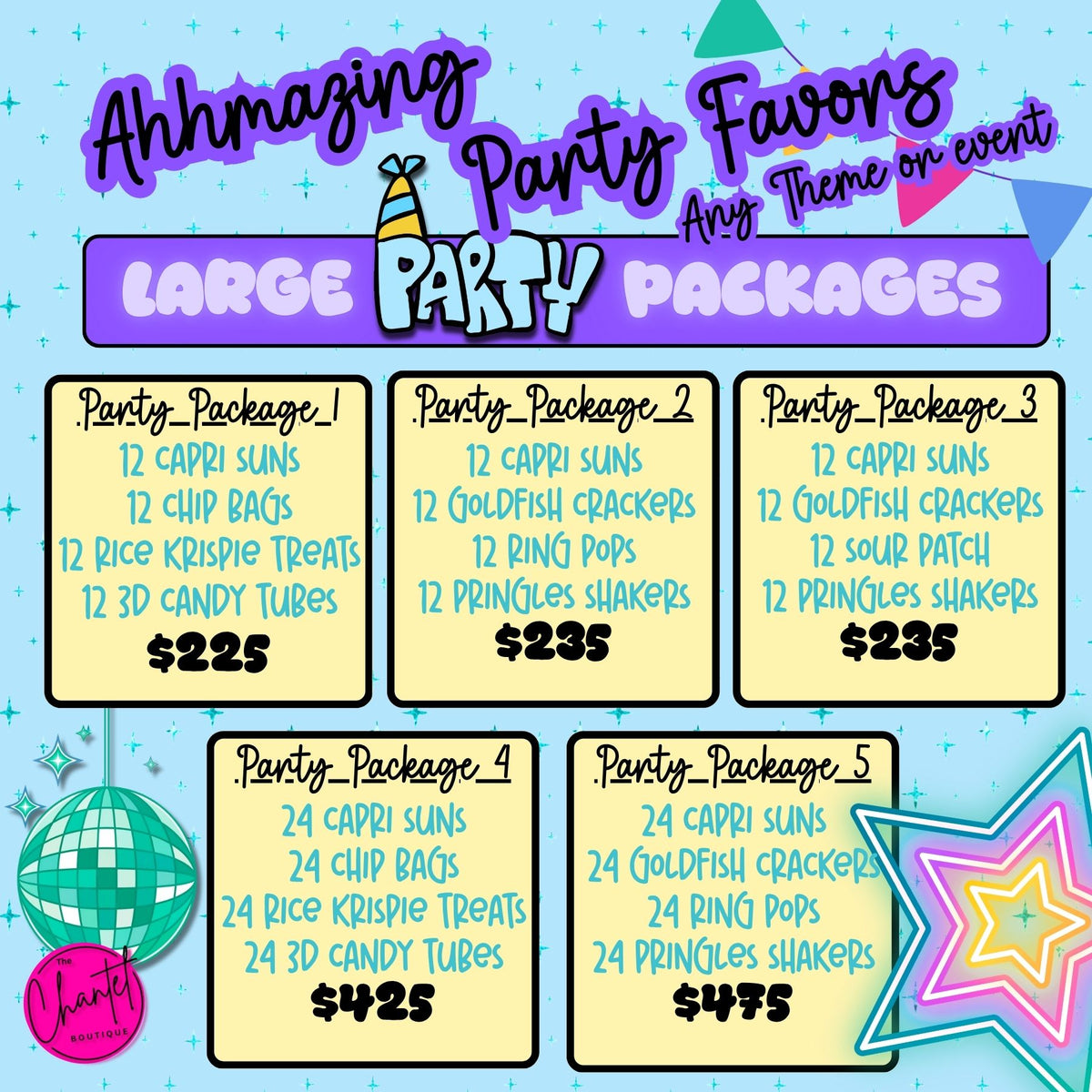 Large Party Packages!